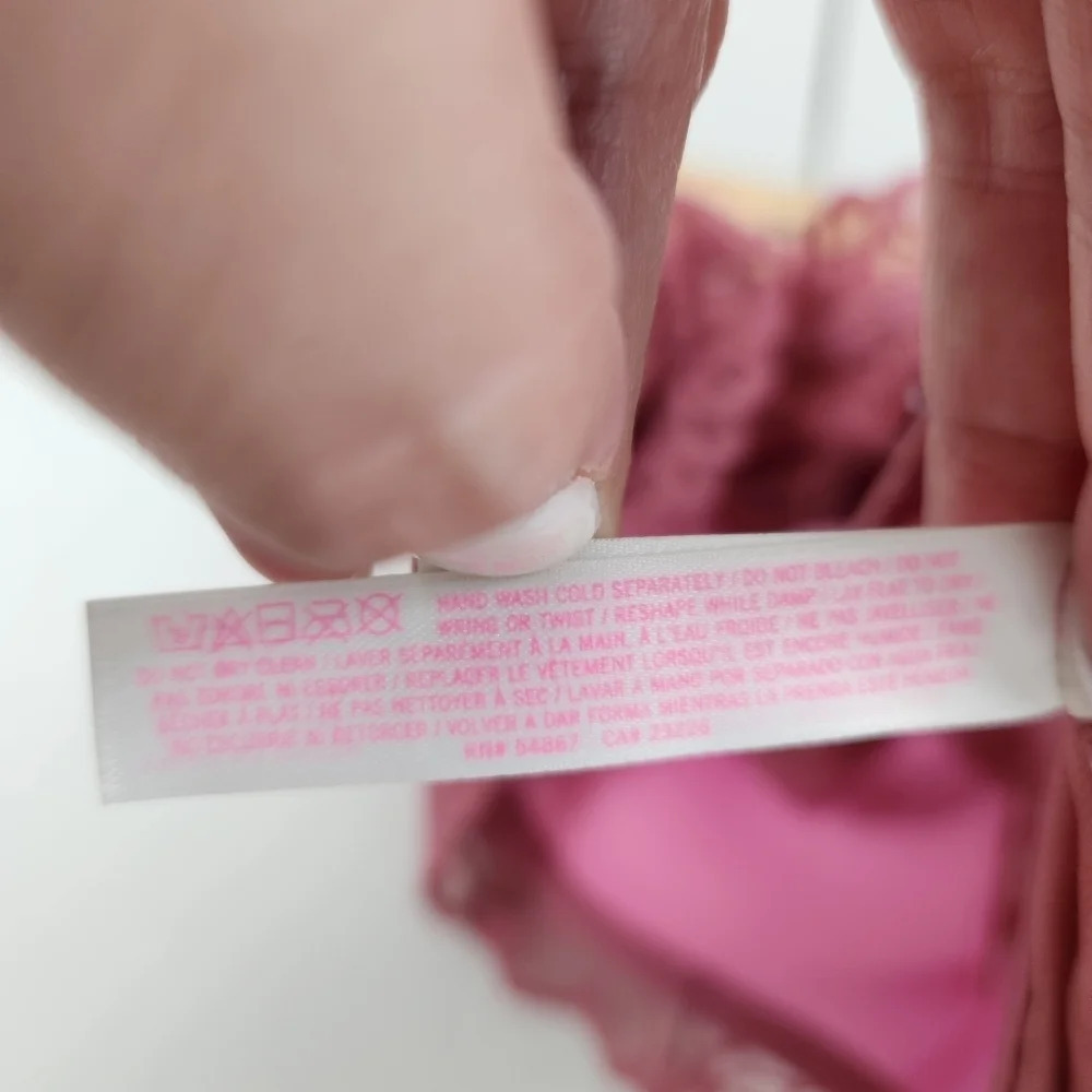 Pink Victoria Secret Rose Color Lace Bralette Size Small - Picture 7 of 12